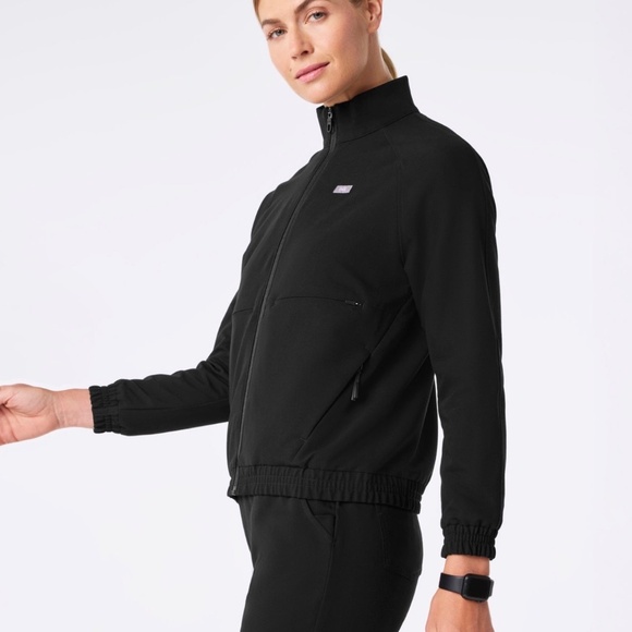 Women's Figs Black Sydney Scrub Jacket XXL - Picture 8 of 16